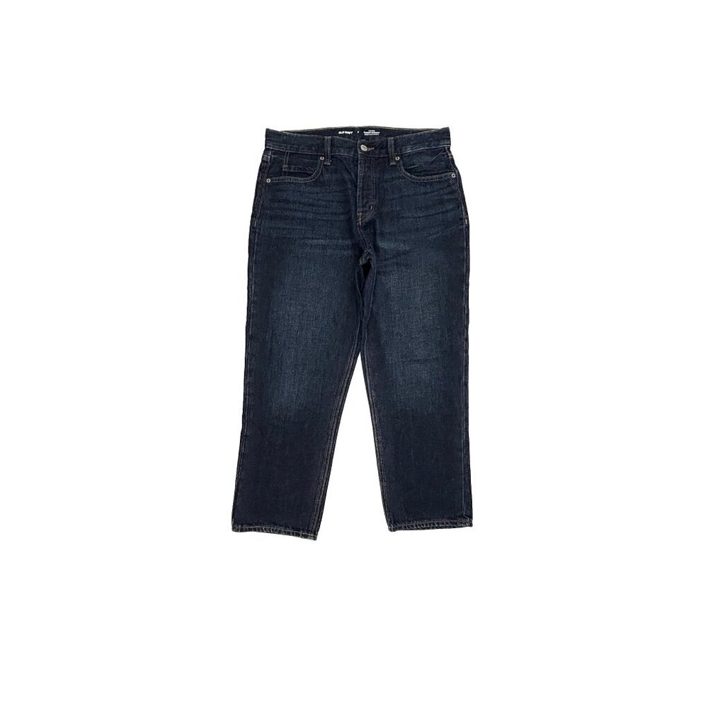 Old Navy High Rise Slouchy Straight Button Fly Women's size‎ 6 Blue Denim jeans